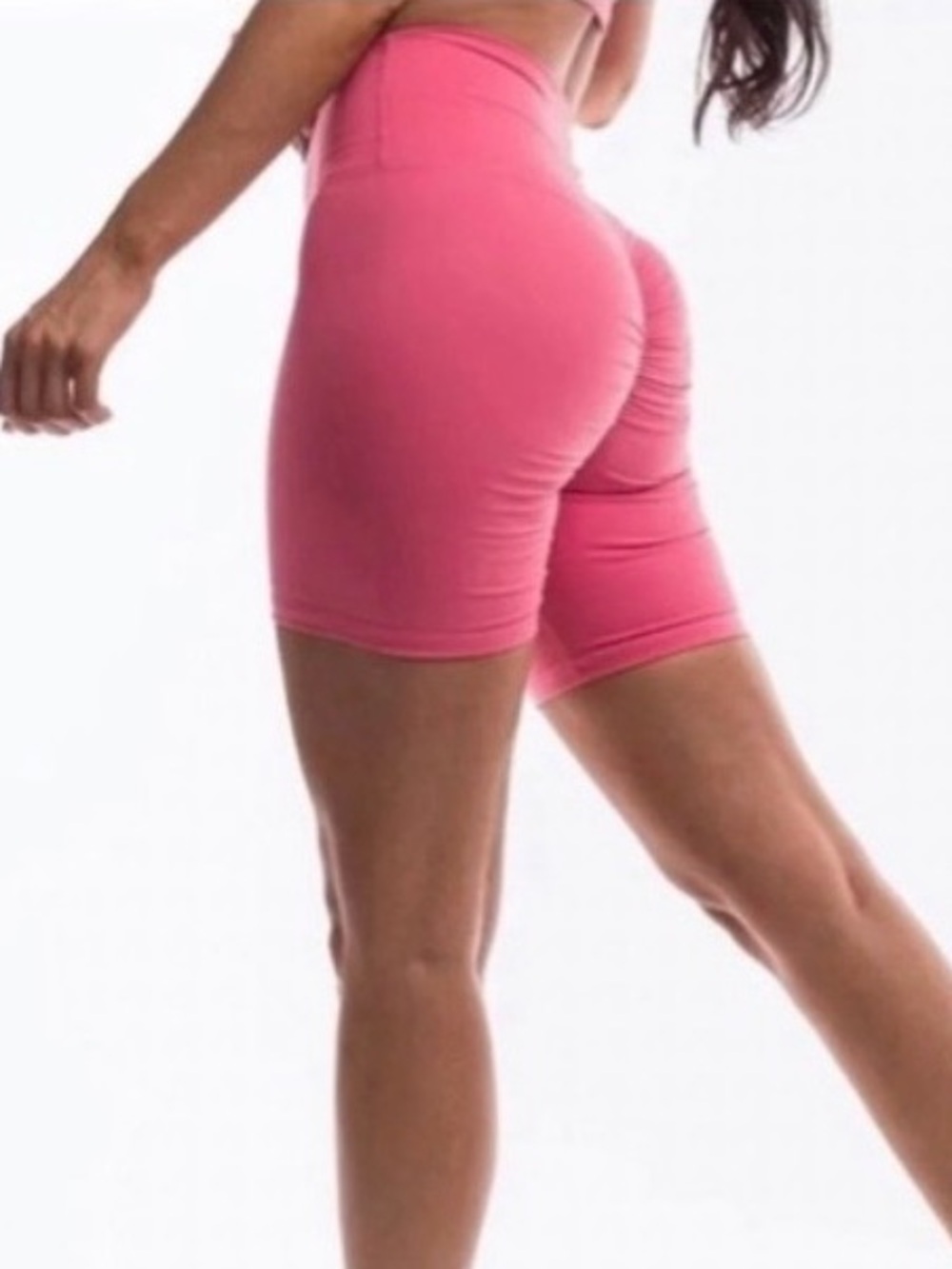 ECHT Bubblegum Pink Scrunch Bike Shorts Size L